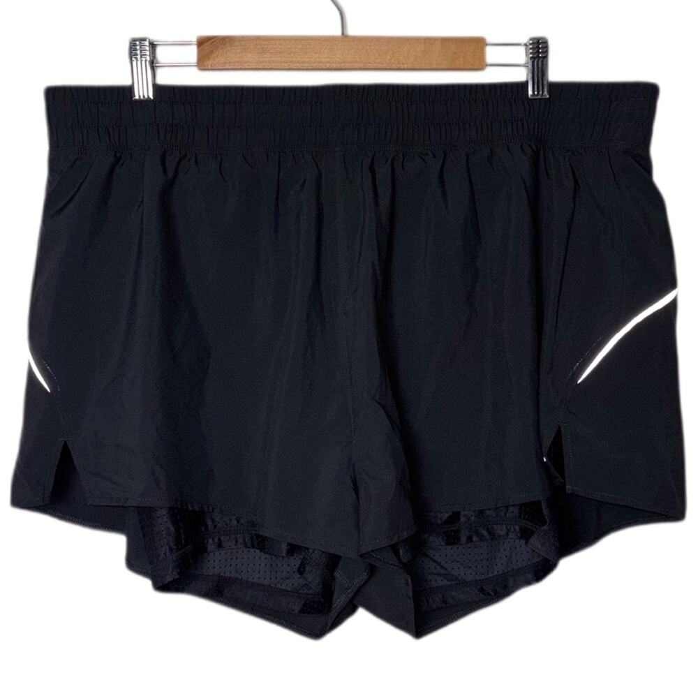 NWT Fabletics Perforated Run Shorts 5" Reflective… - image 2